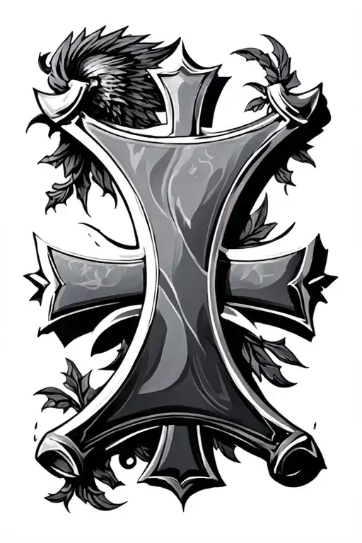 iron cross, german, proud tattoo design idea