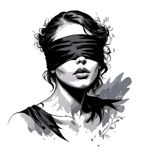 Blindfolded tattoo design idea