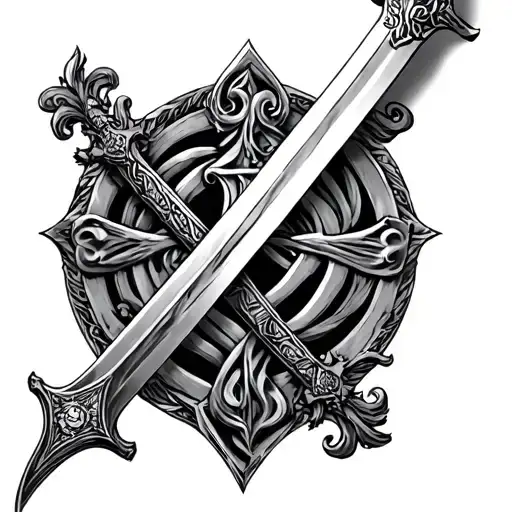 Sword Of St Michael tattoo design idea