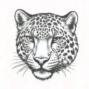 snow leopard tattoo design idea