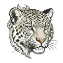 snow leopard tattoo design idea