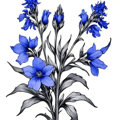 Bluebonnet tattoo design idea
