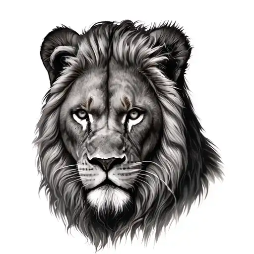 leon con corona tattoo design idea