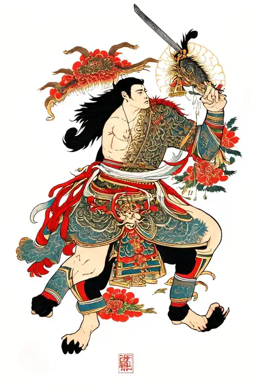 christian saint george killing tattoo design idea