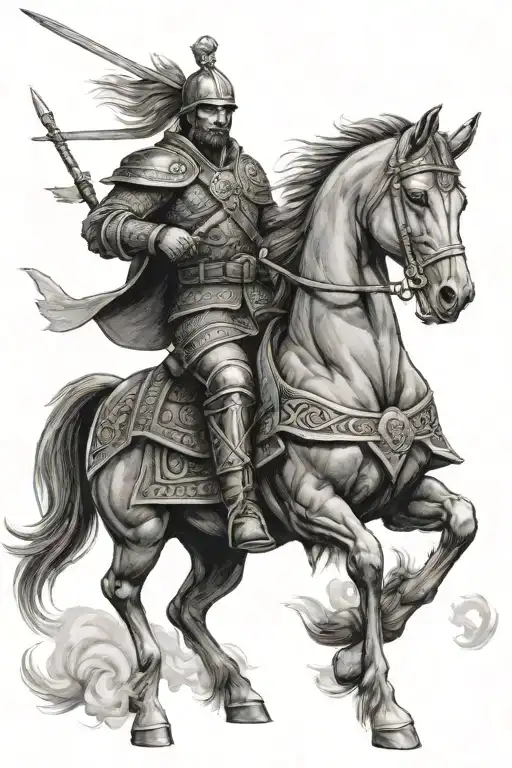 The Russian warrior tattoo design idea