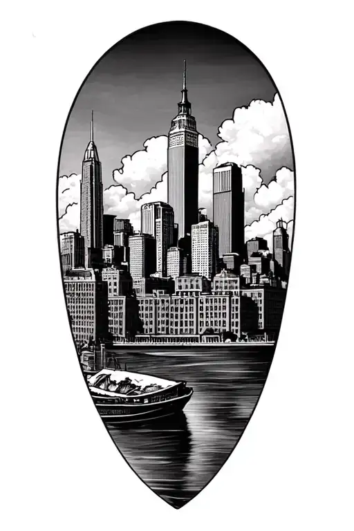 Boston skyline tattoo tattoo design idea
