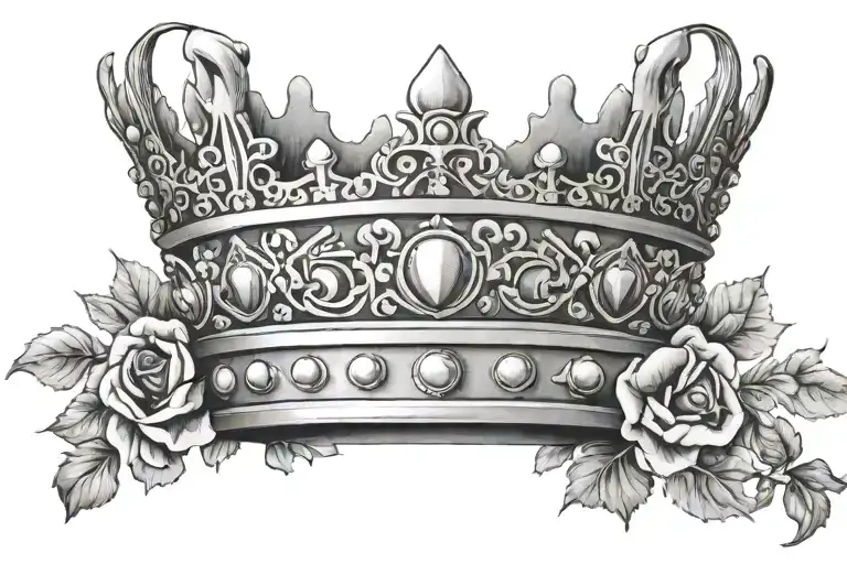 queens crown tattoo design idea
