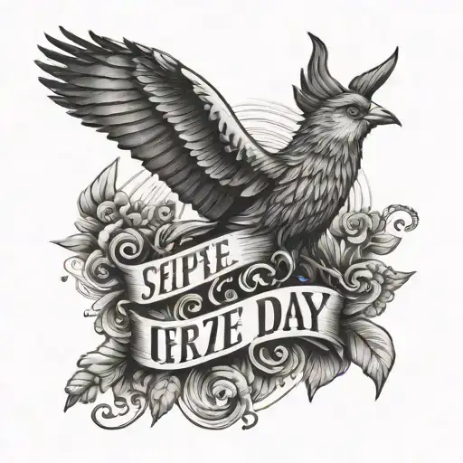 seize the day, remember the day tattoo design idea