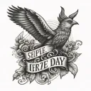 seize the day, remember the day tattoo design idea