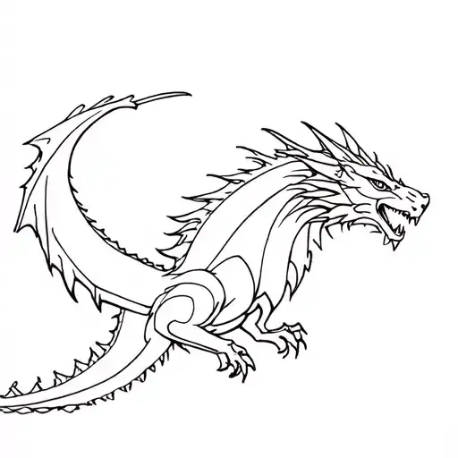 game of thrones dragons flying tattoo design idea