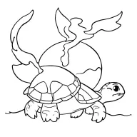 stitch the character and a sea turtle together  tattoo design idea