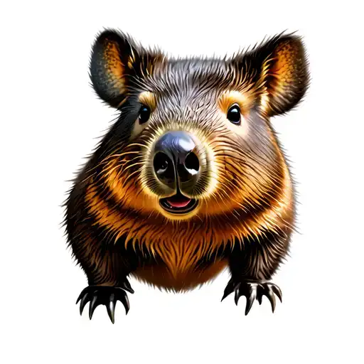 gangster wombat tattoo design idea