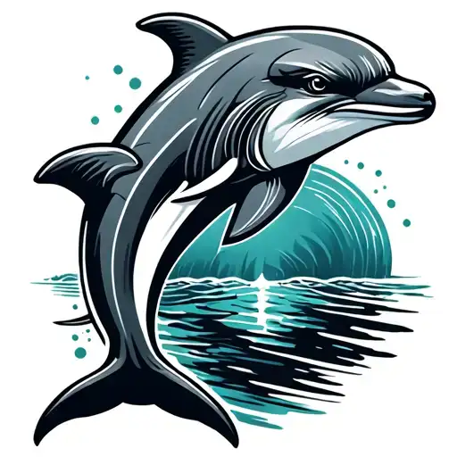 3 Dolphin Logo but replace his dots tattoo design idea