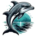 3 Dolphin Logo but replace his dots tattoo design idea