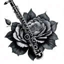 Clarinet tattoo design idea