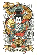 include text "hard work beats talent when talent doesn't work hard" tattoo design idea