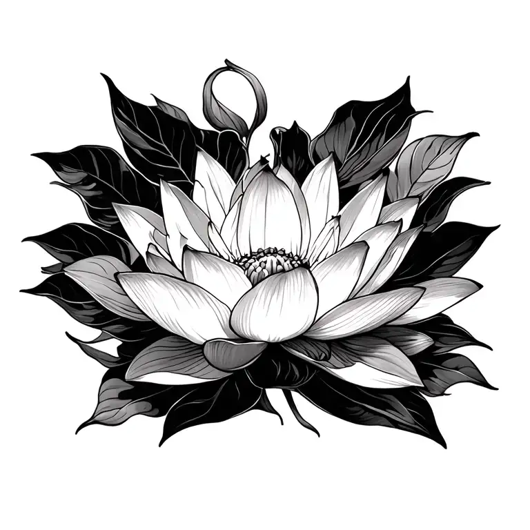 Black Lotus tattoo design idea