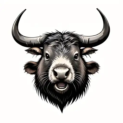 carabao and beaver tattoo design idea
