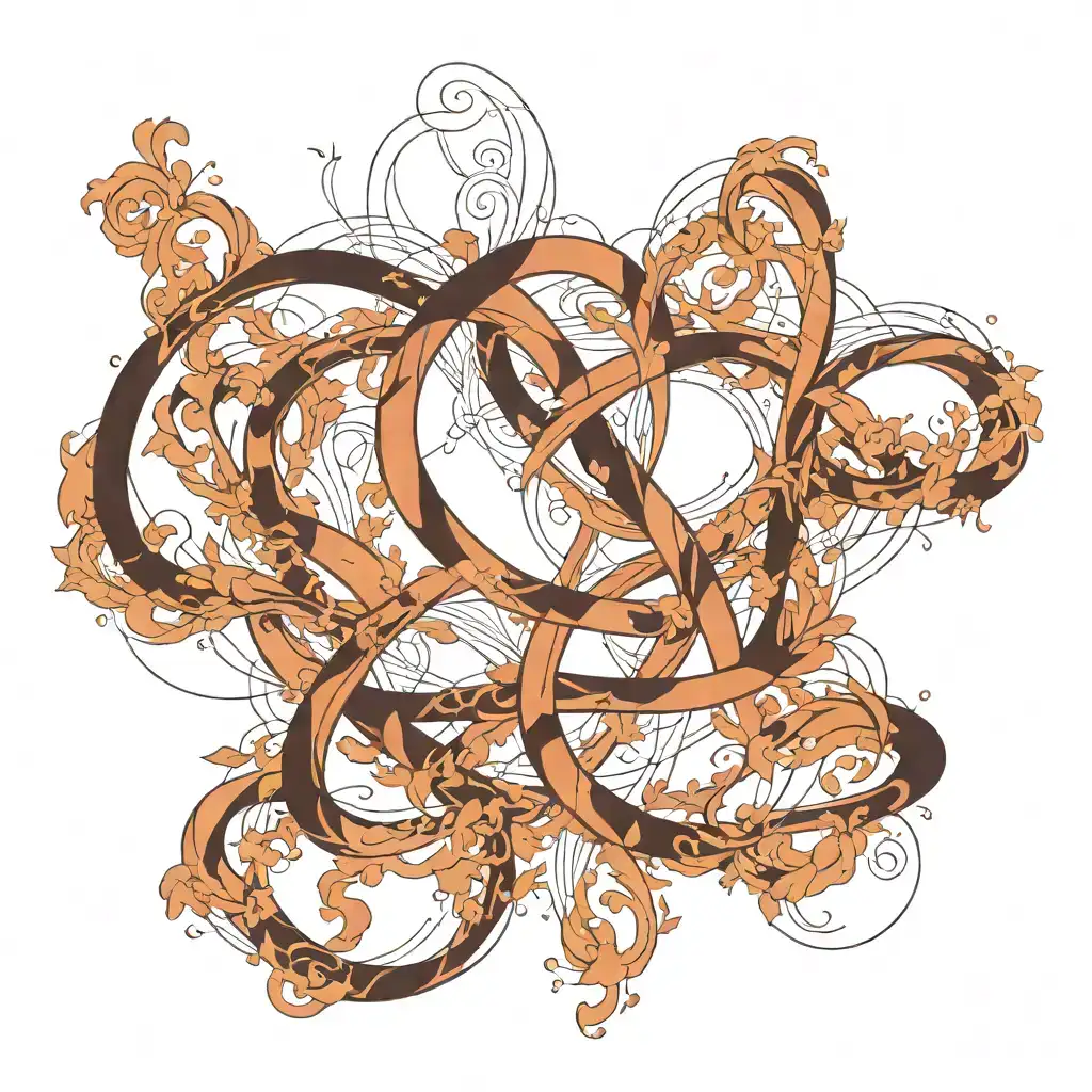 Create a minimalist tattoo featuring a simple black infinity symbol. The design is clean and precise, with smooth, continuous lines forming the figure-eight shape. The tattoo is placed on the back of the arm, just above the elbow, making it a subtle yet visible statement. The lines are bold but not overly thick, maintaining a delicate and modern aesthetic. The overall look should be sleek and timeless, symbolizing infinity and continuity in a minimalistic style. tattoo design idea