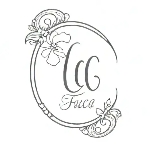 Luca name with a horse shoe tattoo design idea
