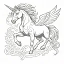 Pegasus Unicorn tattoo design idea
