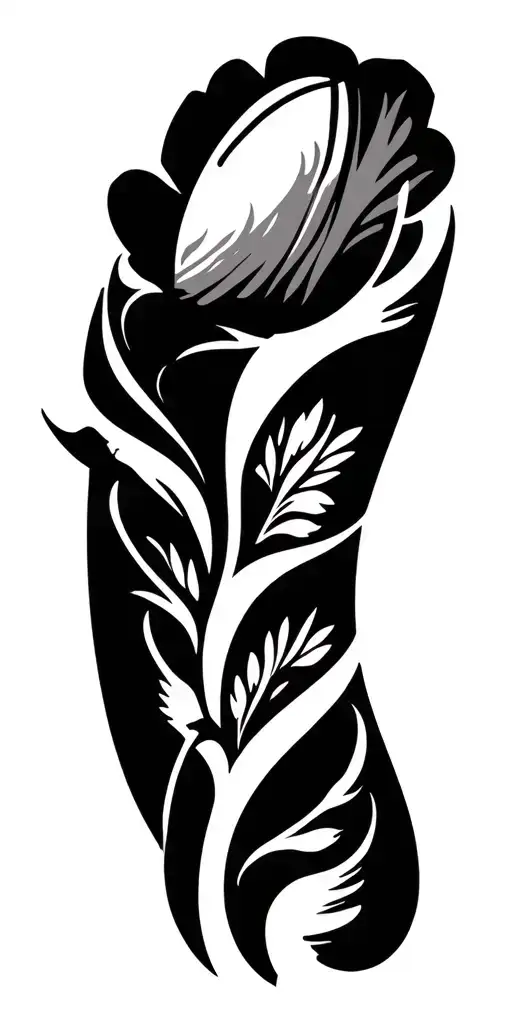 tribal design family rugby poppy tattoo design idea