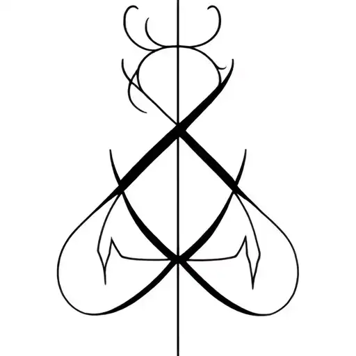 combined cancer, gemini, and capricorn symbol tattoo design idea