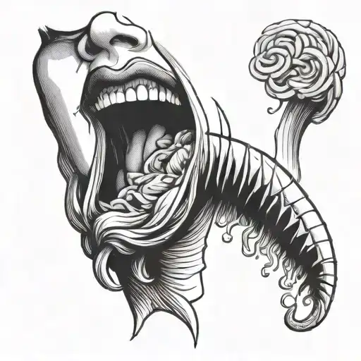 Throat tattoo design idea