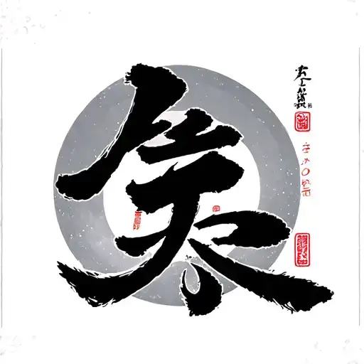 Japanese symbols of the words, ambition, courage, strength and wisdom going down in that order tattoo design idea