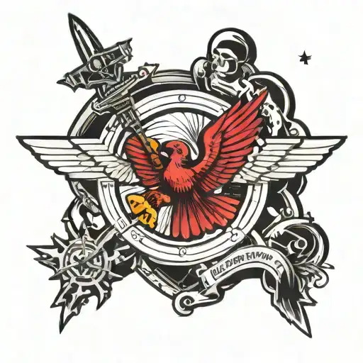 Warhammer 40k Dark Angels Space tattoo design idea