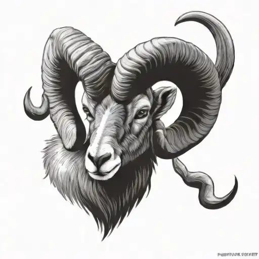 Hunting bighorn sheep tattoo design idea