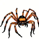 Funny spider tattoo design idea