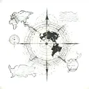 Longitude And Latitude tattoo design idea