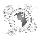 Longitude And Latitude tattoo design idea