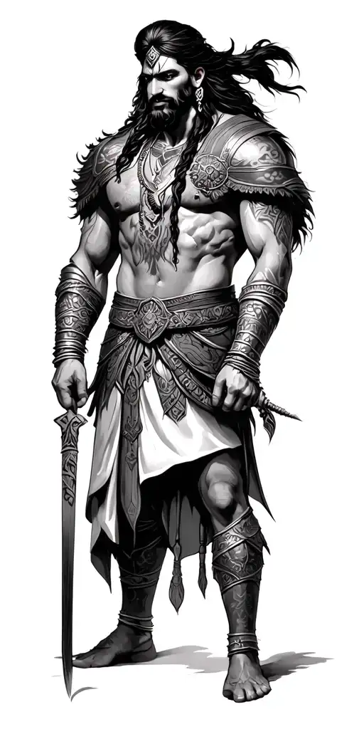 Persian warrior tattoo design idea