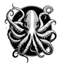 Giant Squid tattoo design idea