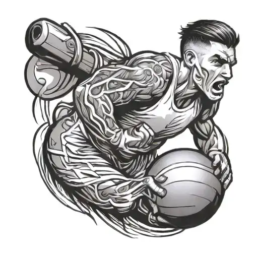 sports  grit and determination  tattoo design idea
