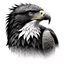 Philippine Eagle with bamboo forest tattoo design idea