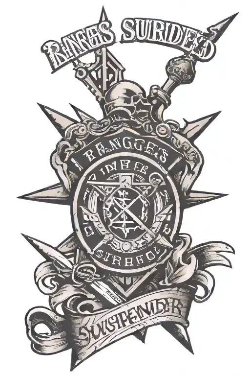 rangers fc no surrender tattoo design idea