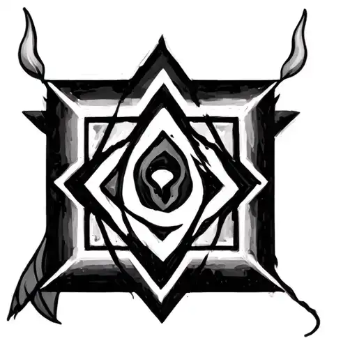 hexagram tattoo design idea
