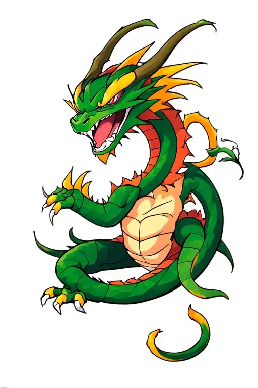 shenron dragon ball z tattoo design idea
