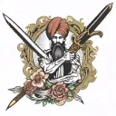 singh ji sword tattoo design idea