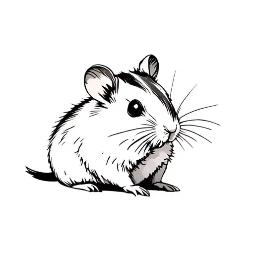syrian hamster tattoo design idea