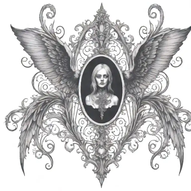 Delicate Night tattoo design idea