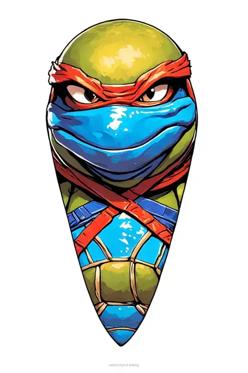 Cartoon characters, Ninja turtles, tattoo design idea