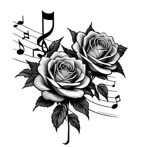 807+ Rose With Music Notes Tattoo Ideas in 2025 - BlackInk AI