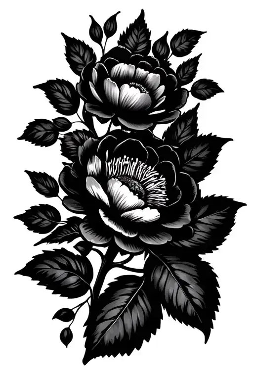march, october, august,September, July, December,June, January, April, birth flowers vine tattoo design idea