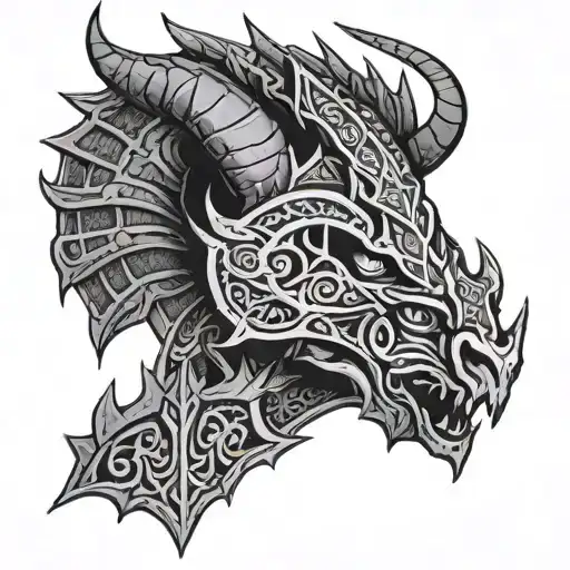 skyrim daedra tattoo design idea