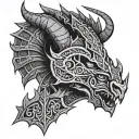 skyrim daedra tattoo design idea