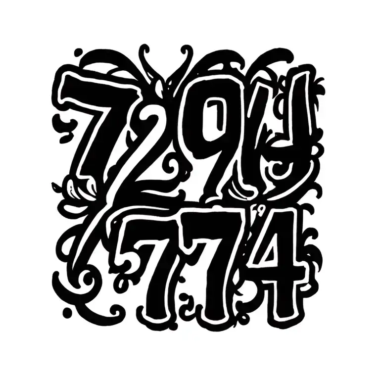 "7/29/74" date tattoo tattoo design idea